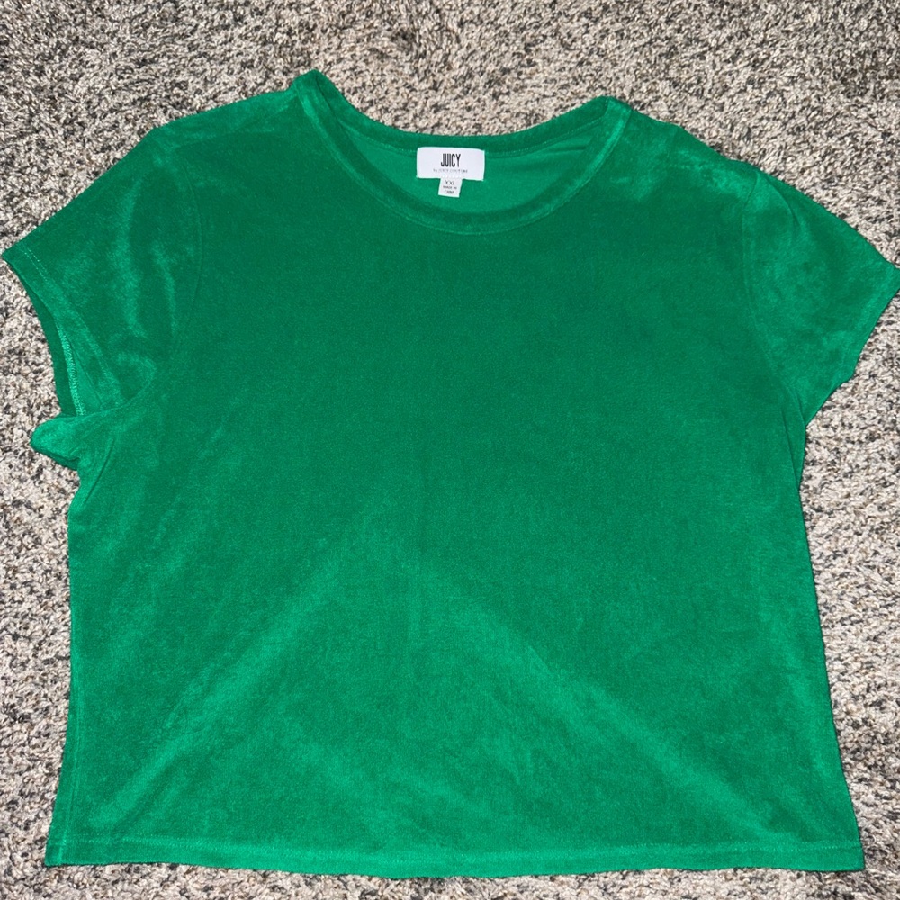 Juicy Couture Emerald Velvet Tee Fits like Large